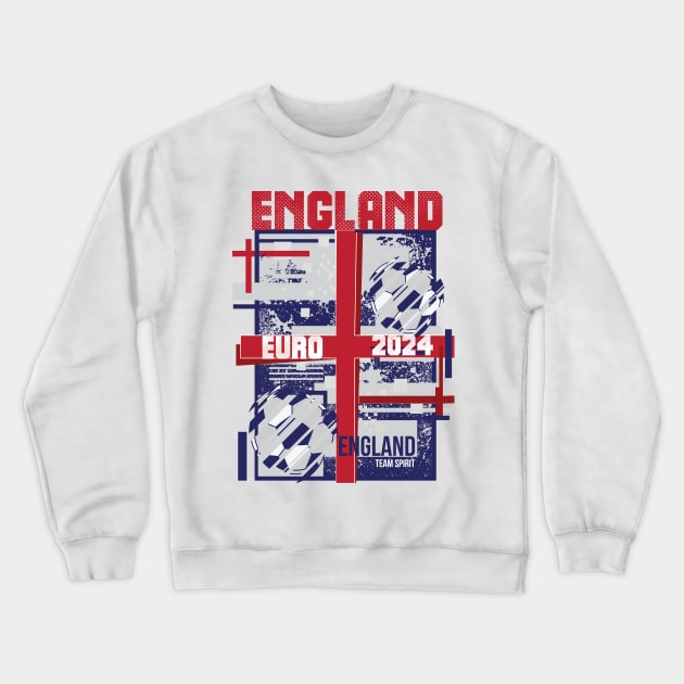 England Football Fan Memorabilia 2024 Crewneck Sweatshirt by CGD